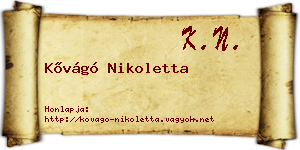 Kővágó Nikoletta névjegykártya